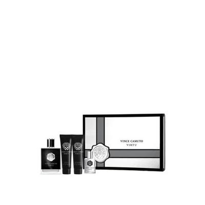 Vince Camuto Virtu Geschenkset 100ml EDT + 15ml EDT + 90ml Aftershave Balsem + 90ml Douchegel