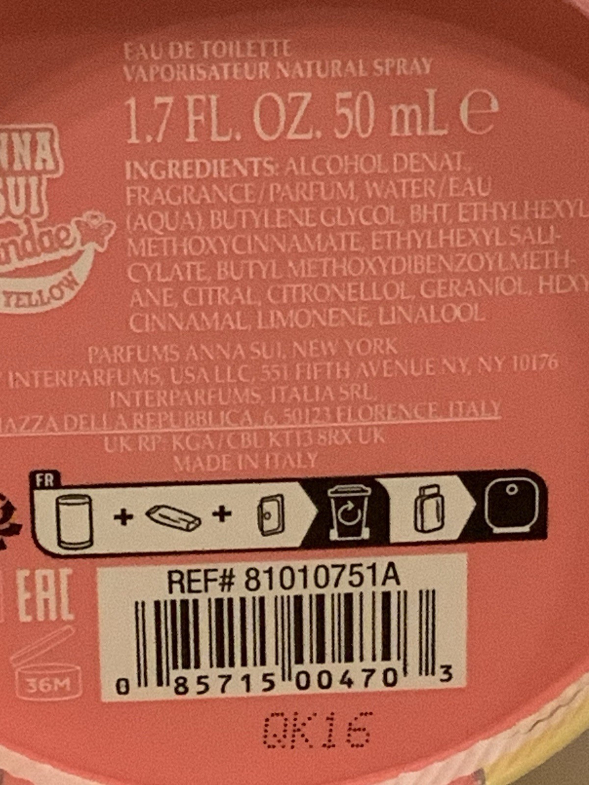 Anna Sui Sundae Mellow Yellow Eau de Toilette 50ml Spray - Afbeelding 2