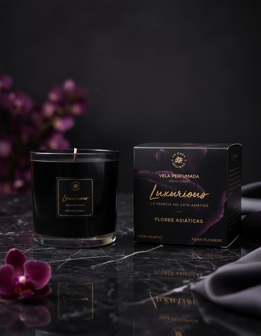 La Casa De Los Aromas LUXURIOUS vela perfumada #flores asiáticas 650 gr - Afbeelding 2