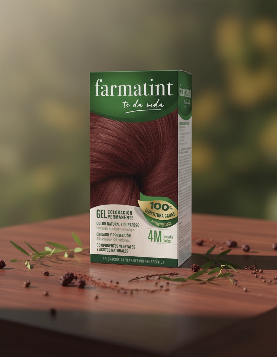FARMATINT GEL permanent color #4m-mahogany chestnut 5 units - Afbeelding 2