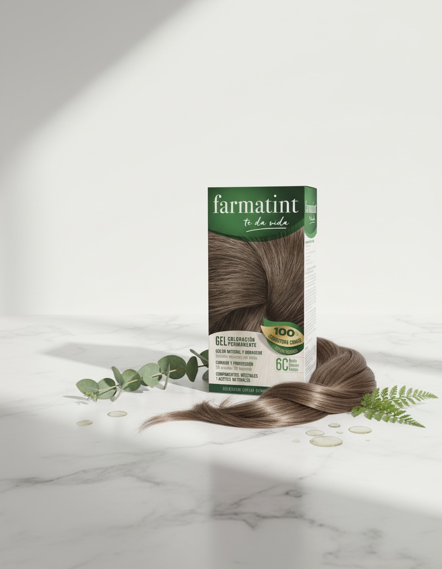 FARMATINT GEL permanent coloring #6c-dark ash blonde 5 units - Afbeelding 2