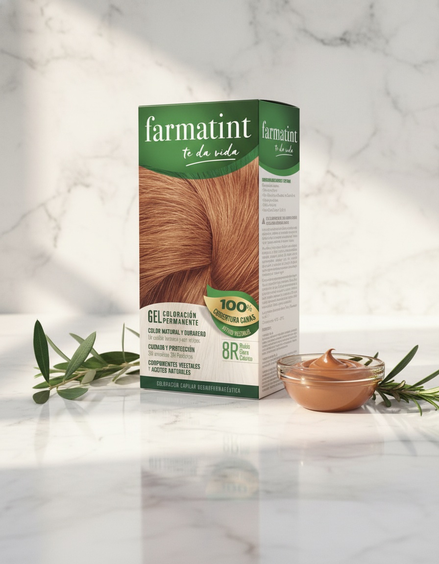FARMATINT GEL permanent color #8r-light copper blonde 5 units - Afbeelding 2