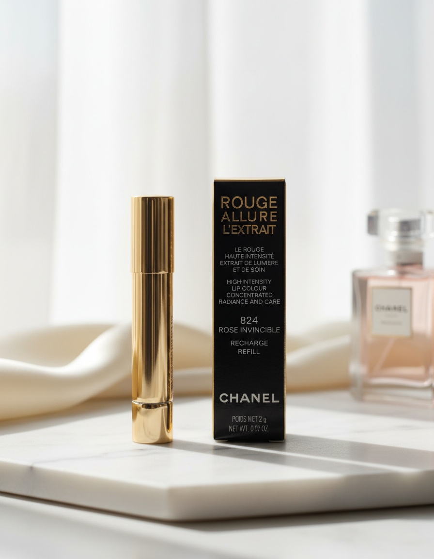 Chanel ROUGE ALLURE L'EXTRAIT lipstick refill #824 rose invincible 2 gr