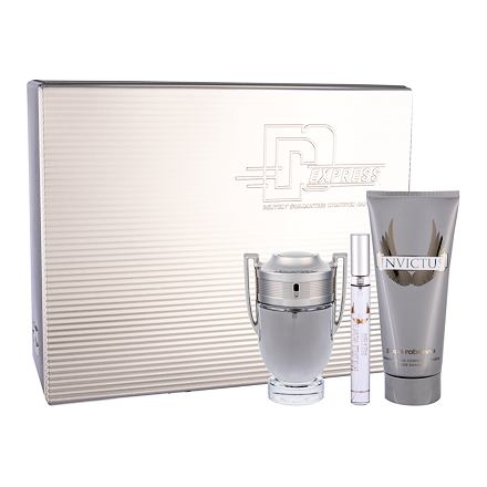 Paco Rabanne Invictus Geschenkset 50ml EDT + 10ml EDT + 100ml Douchegel