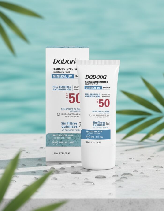 Babaria SOLAR MINERAL UV easy photoprotective fluid SPF50 50 ml - Afbeelding 2