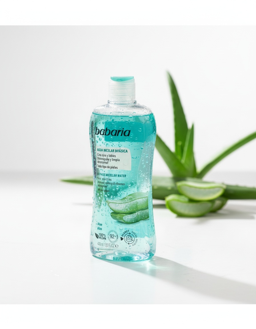 Babaria BIPHASE MAKEUP REMOVER micellar water aloe vera 400 ml - Afbeelding 2