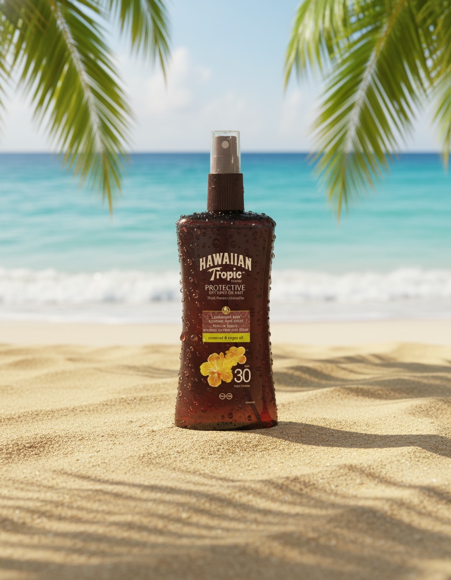Hawaiian Tropic COCONUT & ARGAN dry oil SPF30 spray 200 ml - Afbeelding 2