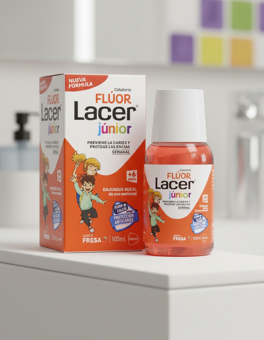 Lacer FLÚOR semanal fresa 0,2% 100 ml - Afbeelding 2