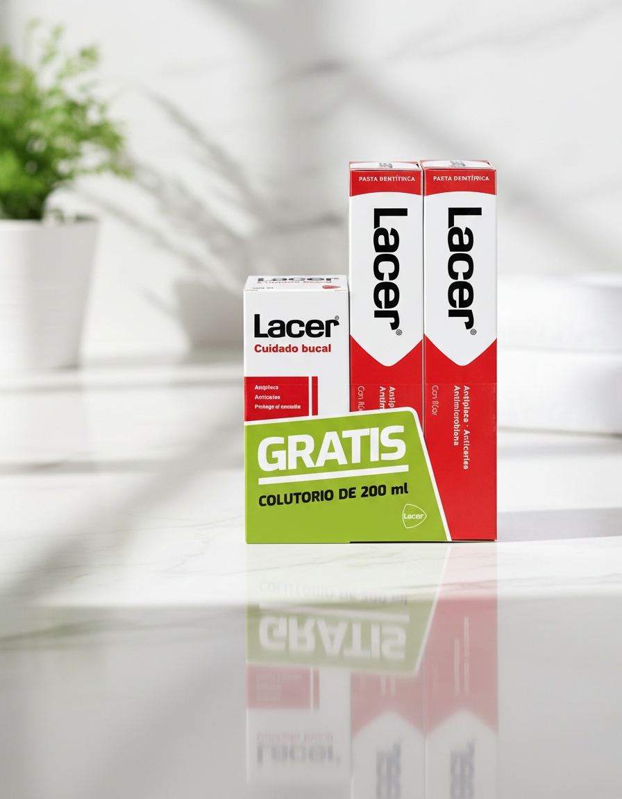 Lacer TOOTHPASTE PACK 2 x 125 ml + mouthwash 200 ml - Afbeelding 2
