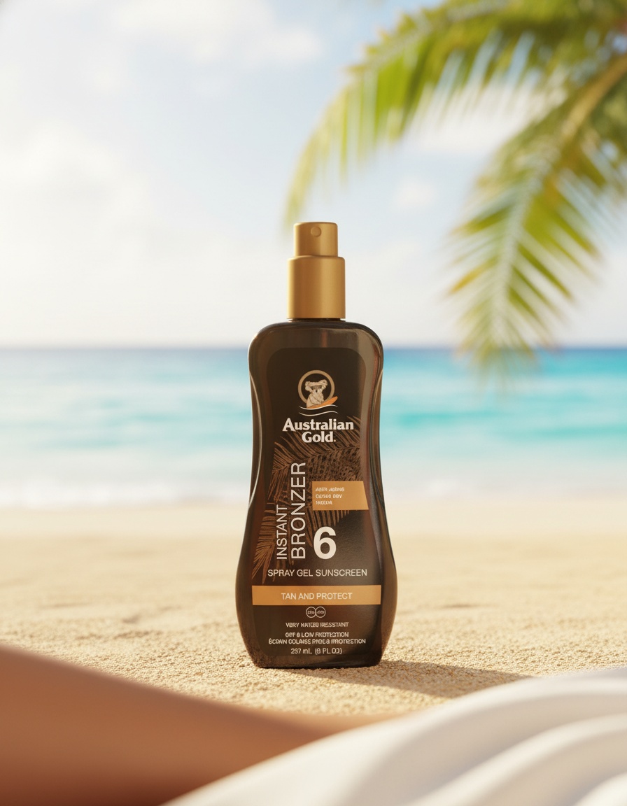 Australian Gold SUNSCREEN SPF6 spray gel with instant bronzer 237 ml - Afbeelding 2