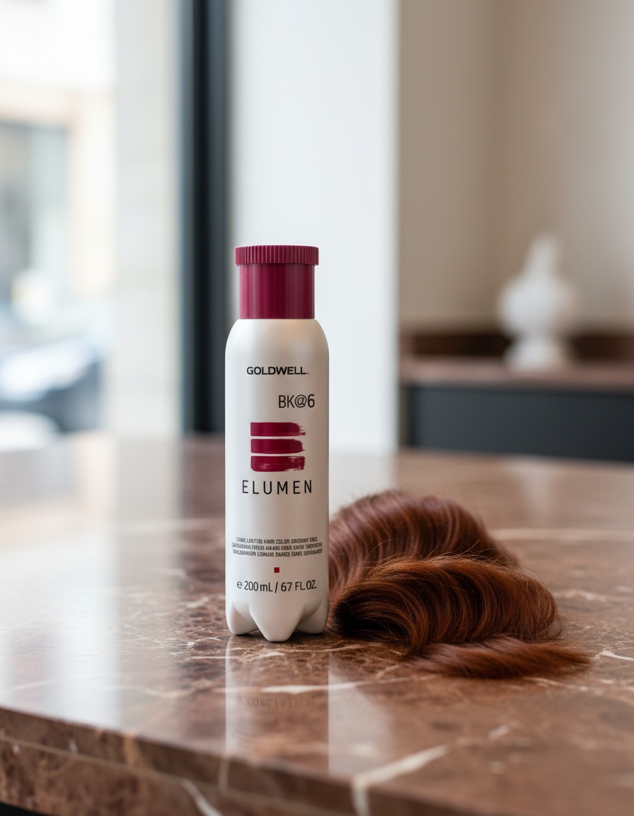 Goldwell ELUMEN long lasting hair color oxidant free #BK@6 200 ml - Afbeelding 2