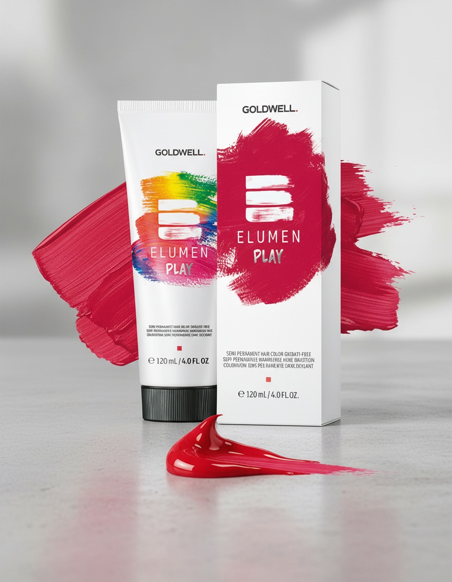 Goldwell ELUMEN PLAY semi permanent hair color oxidant-free #red 120 ml - Afbeelding 2