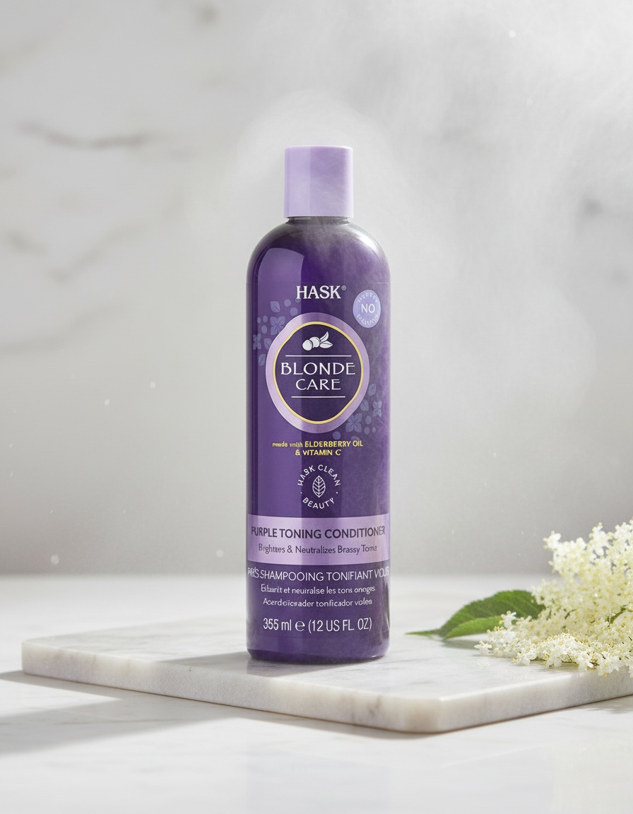 Hask BLONDE CARE purple toning conditioner 355 ml - Afbeelding 2