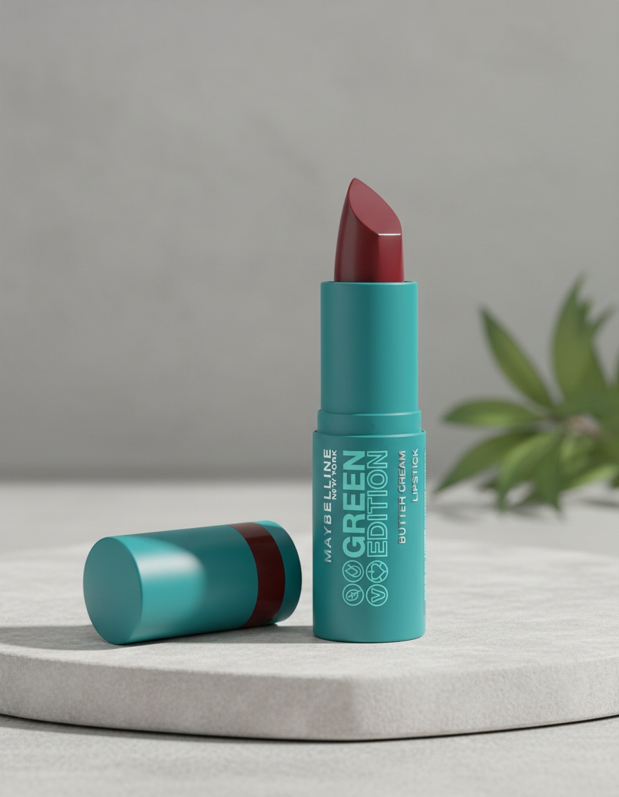 Maybelline GREEN EDITION butter cream lipstick #001-ecliptic 10 gr - Afbeelding 2