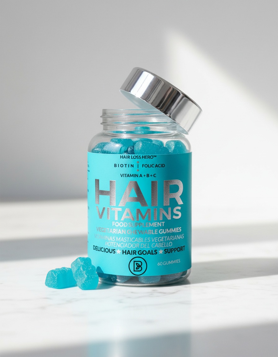 BiovÈne HAIR VITAMINS food supplement vegetarian chewable gummies 60 u - Afbeelding 2