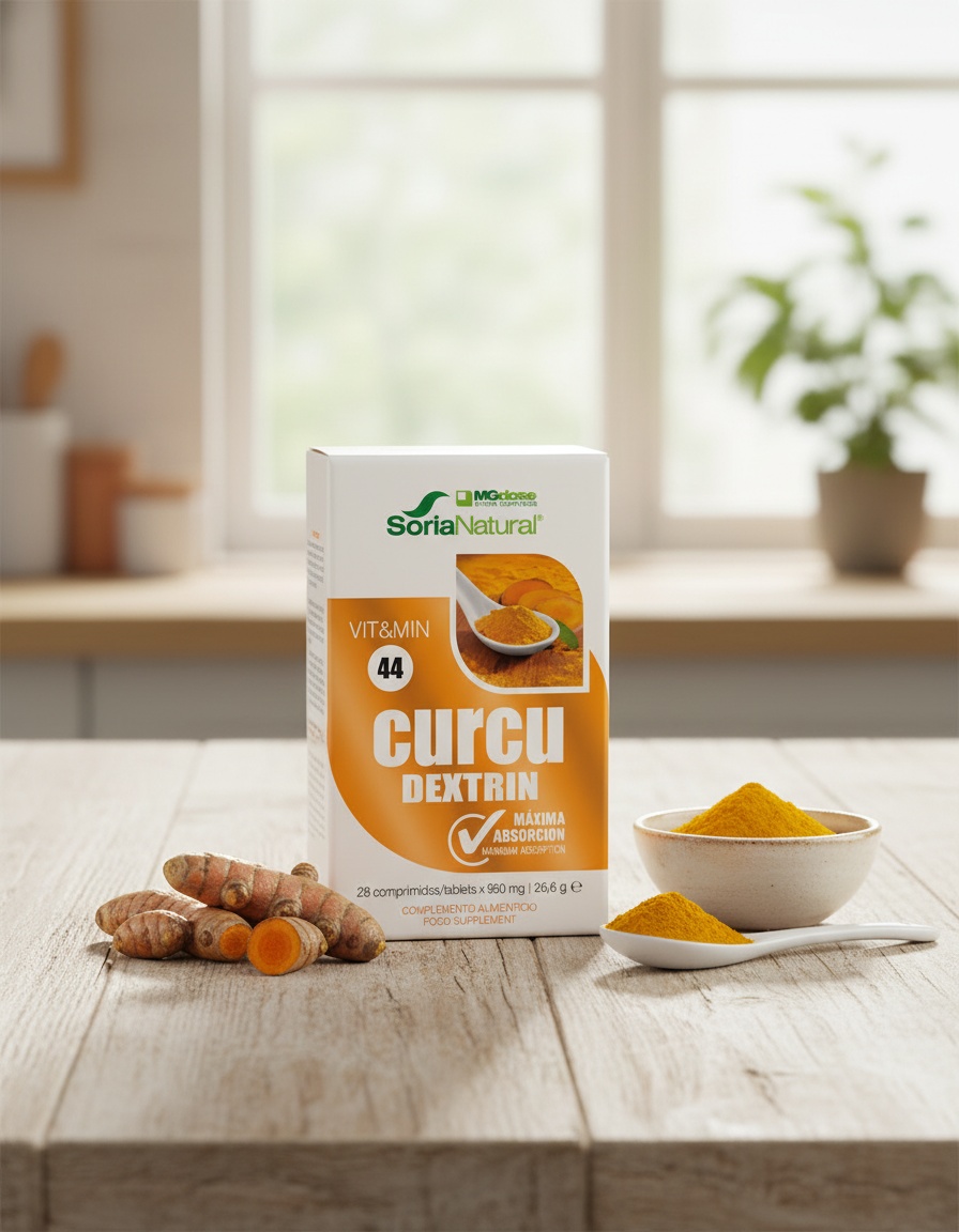 Soria natural VIT & MIN 44 curcu dextrin 950 mg 28 comprimidos - Afbeelding 2