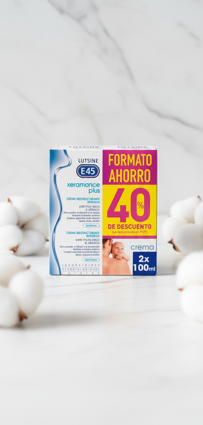 Lutsine E45 XERAMANCE PLUS intensive restructuring cream pack 2 x 100 ml - Afbeelding 2