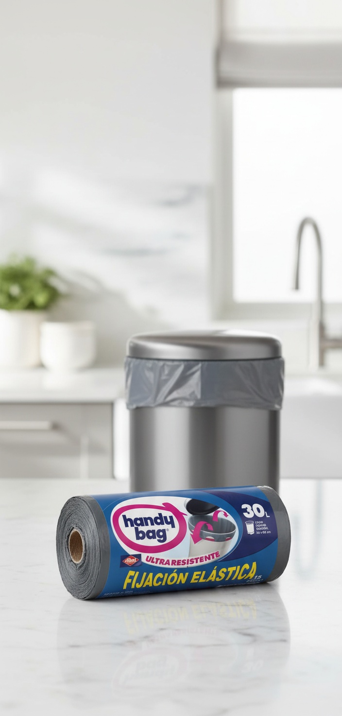 Albal HANDY BAG ELASTIC FIXING garbage bag 30 liters 15 u - Afbeelding 2