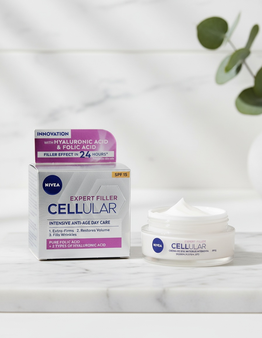 Nivea CELLULAR FILLER hyaluronic & folic day cream SPF15 50 ml - Afbeelding 2