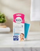 Veet PURE WAX BANDS sensitive skin facial 40 u