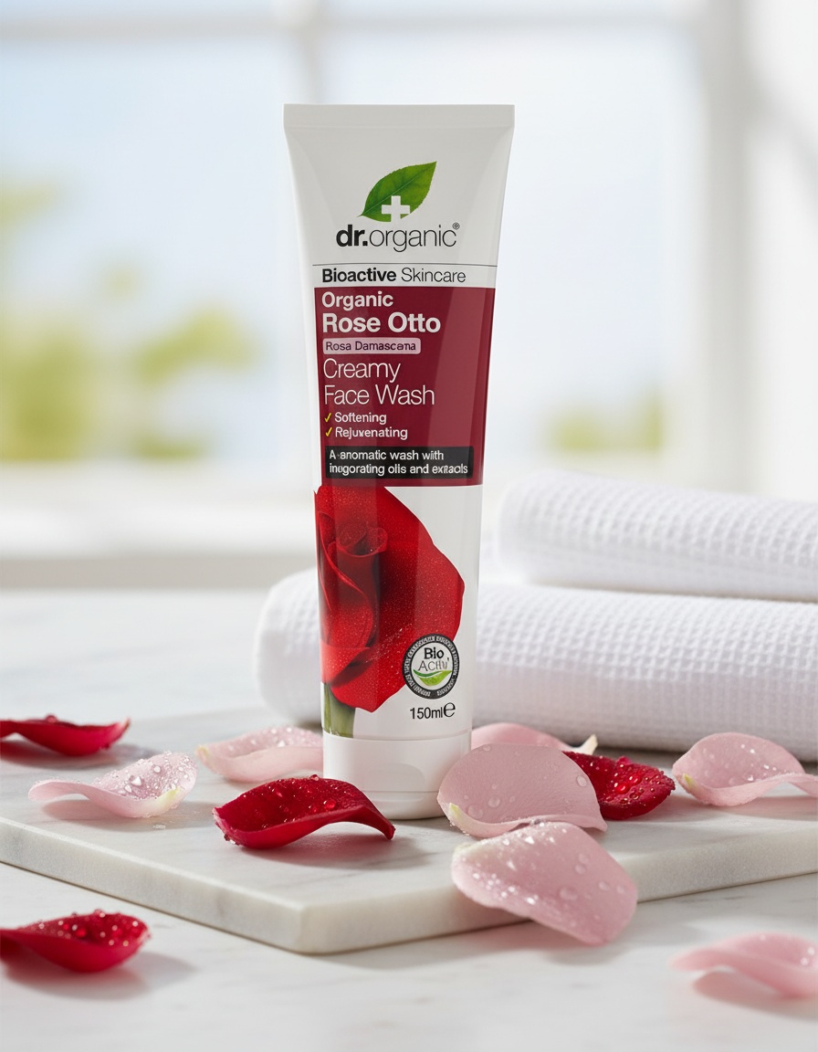Dr. Organic ROSE OF DAMASCUS creamy facial cleanser 150 ml - Afbeelding 2