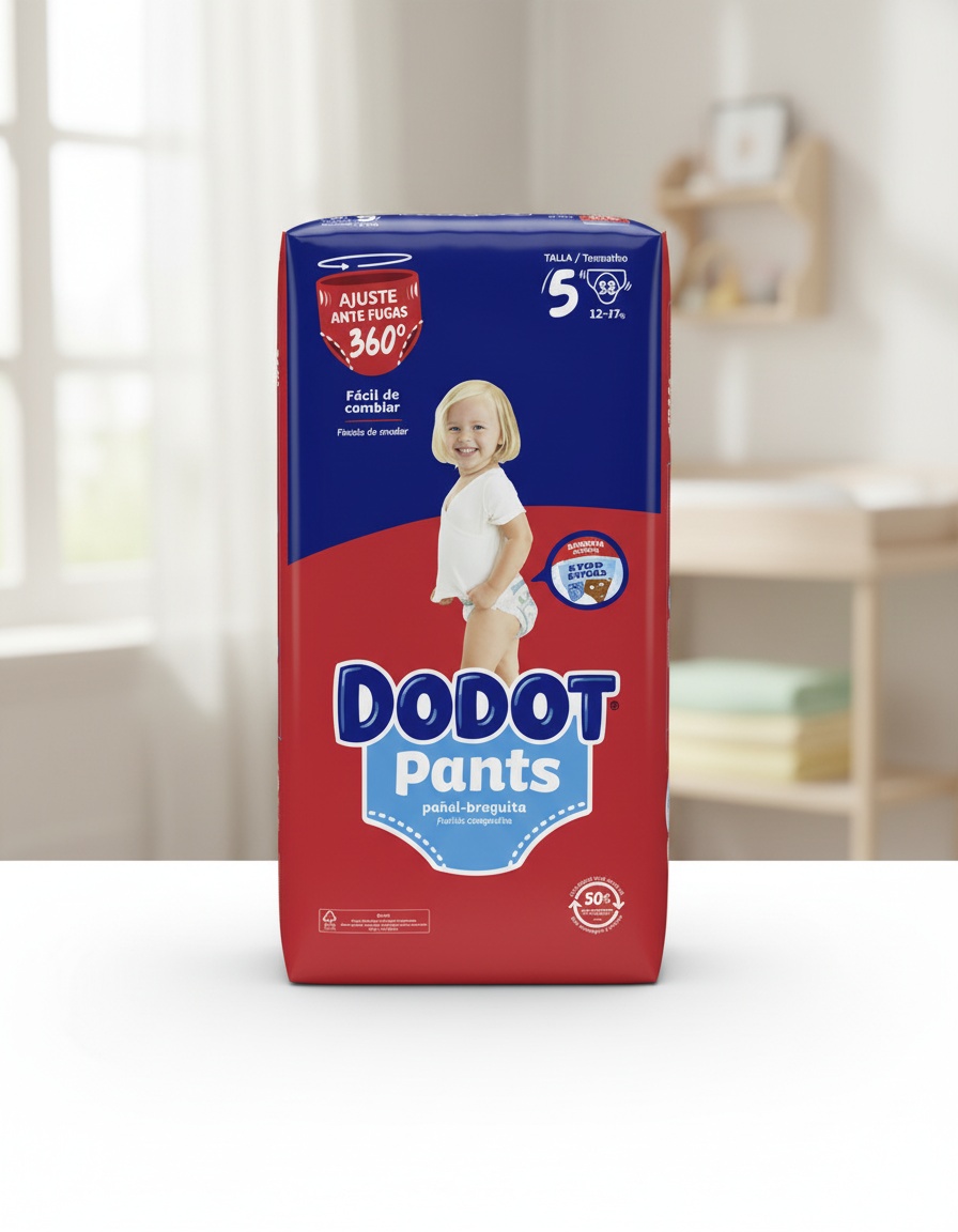 DODOT PANTS talla 5 pañal-braguita 9-15 kg 58 u - Afbeelding 2