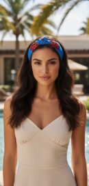 Inca HEADBAND lined in fabric with knot 1 u