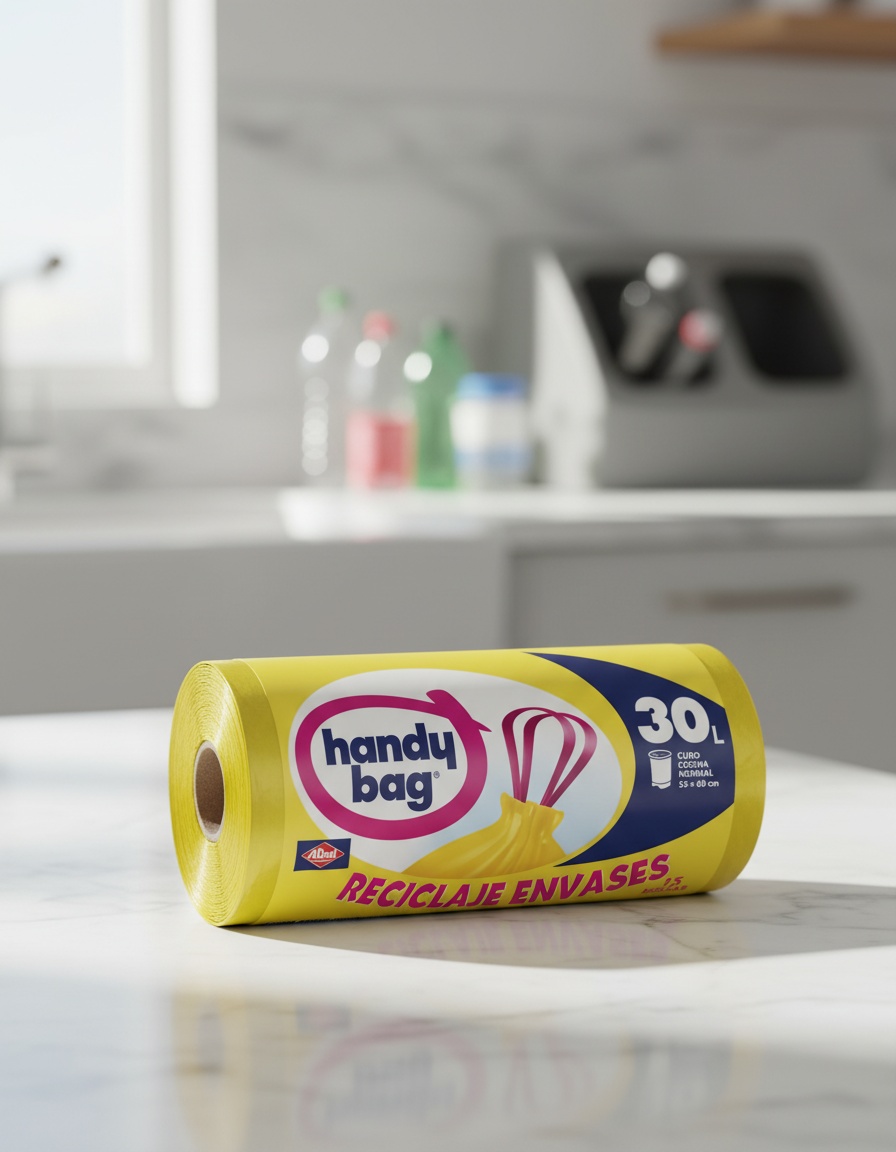 Albal YELLOW RECYCLED HANDY BAG garbage bag 30 liters 15 u - Afbeelding 2