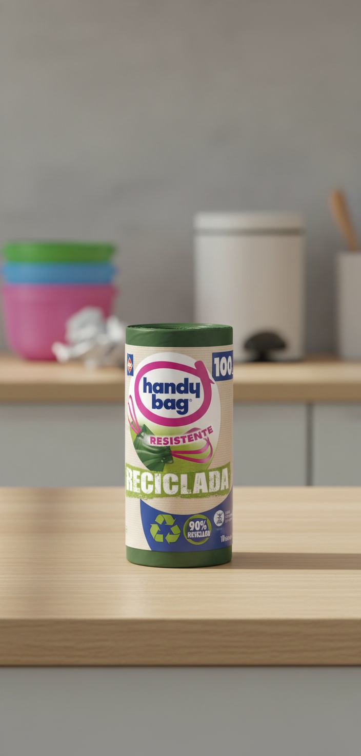 Albal RECYCLED HANDY BAG resistant garbage bag 100 liters 10 u - Afbeelding 2