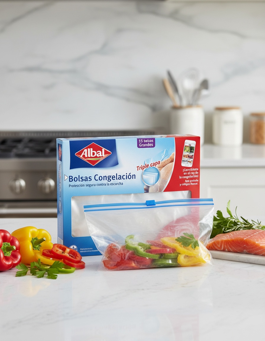 Albal LARGE FREEZER BAGS triple layer 15 u - Afbeelding 2