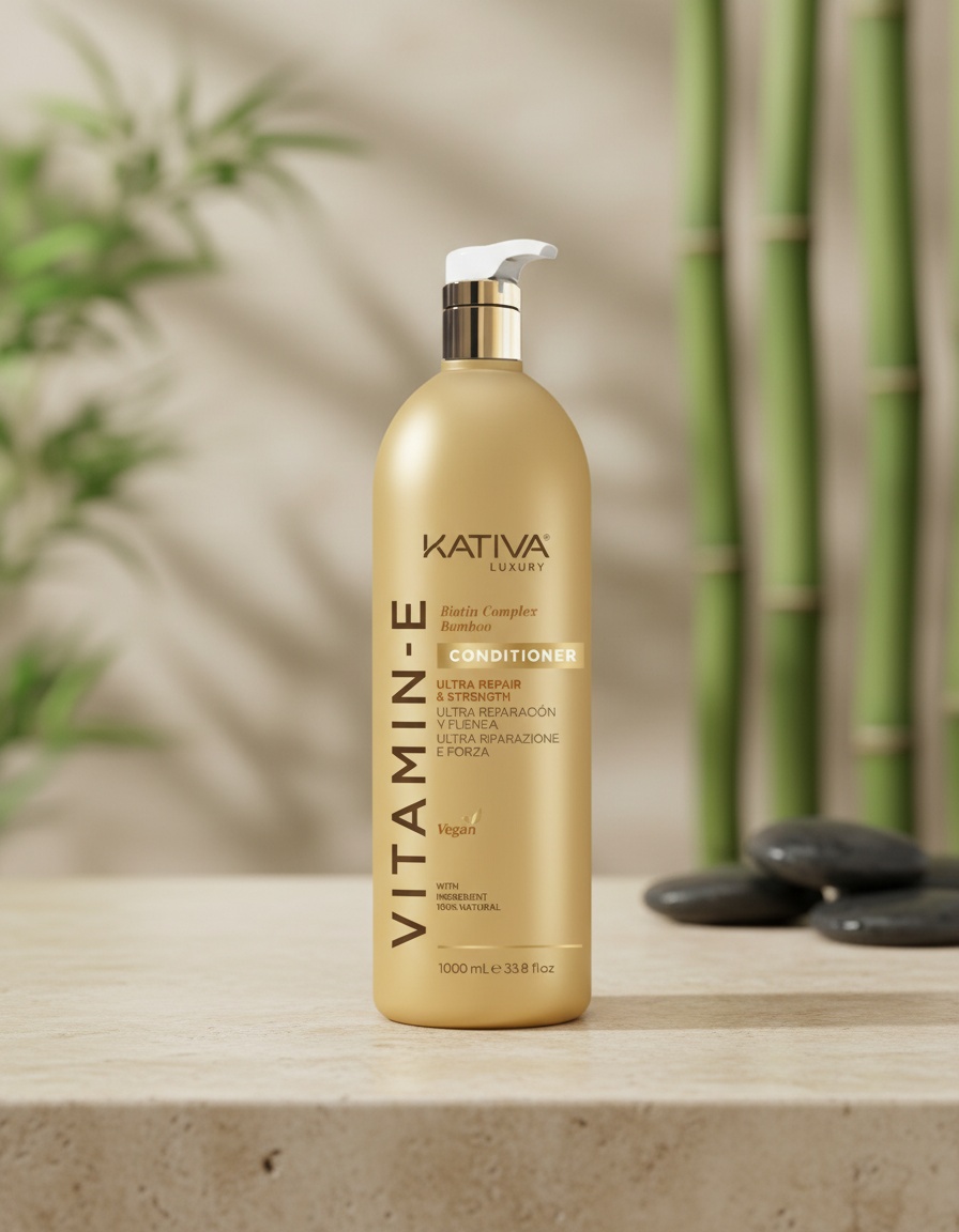 Kativa VITAMINA E biotina & bamboo conditioner 1000 ml - Afbeelding 2