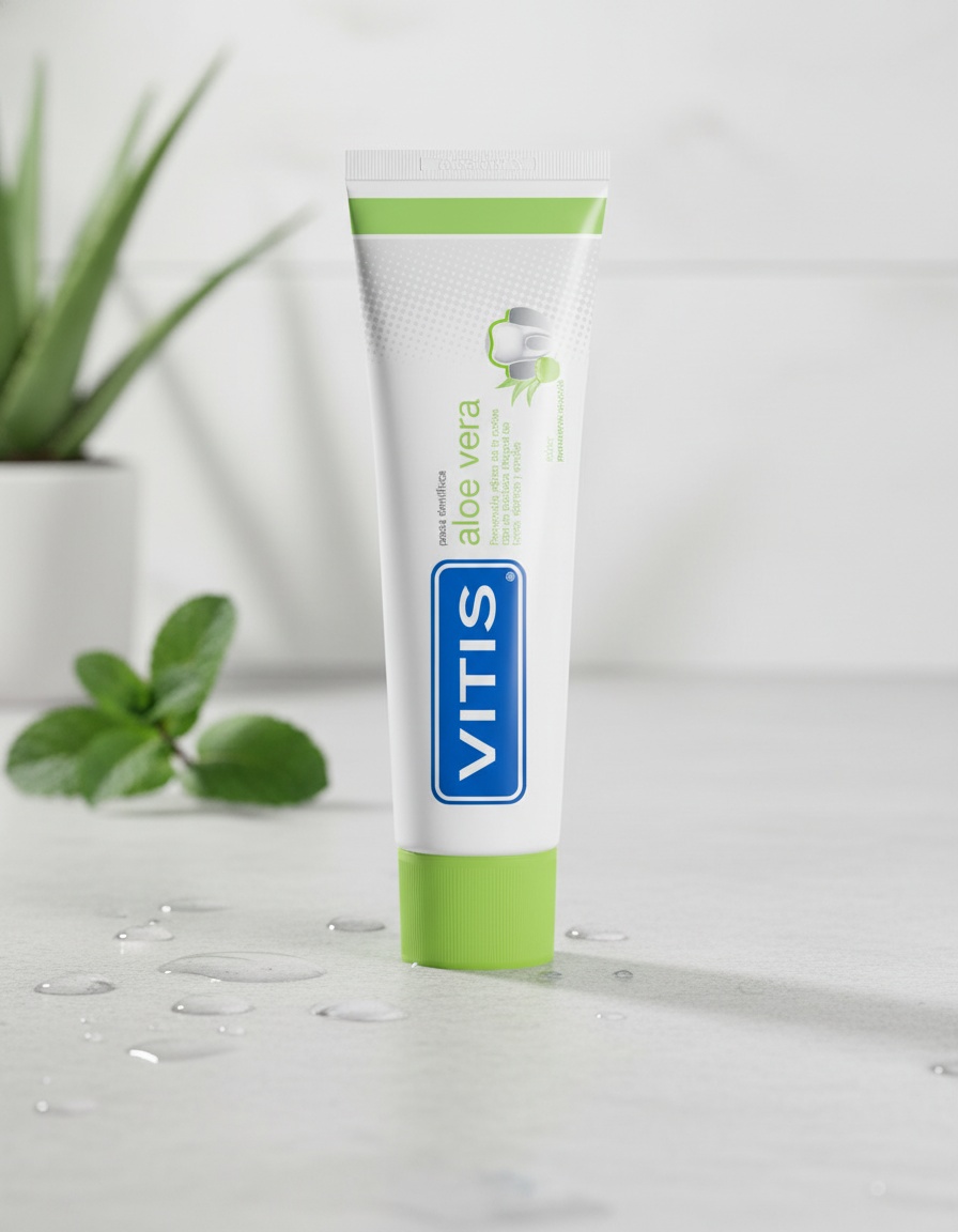 Vitis ALOE VERA pasta dentífrica #Manzana menta 100 ml - Afbeelding 2