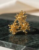 Shabama DEYÁ FLOWER ring #gold glitter 1 u