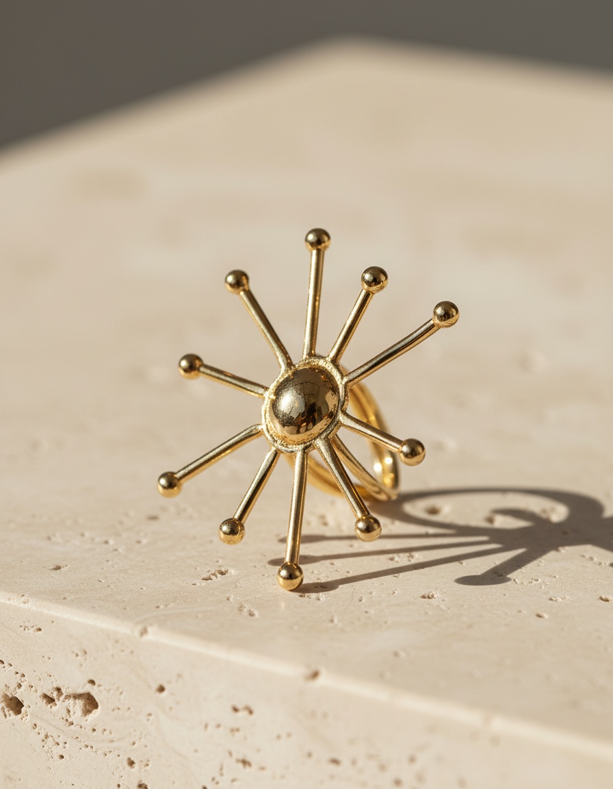 Shabama SUN ring #bright gold 1 u - Afbeelding 2