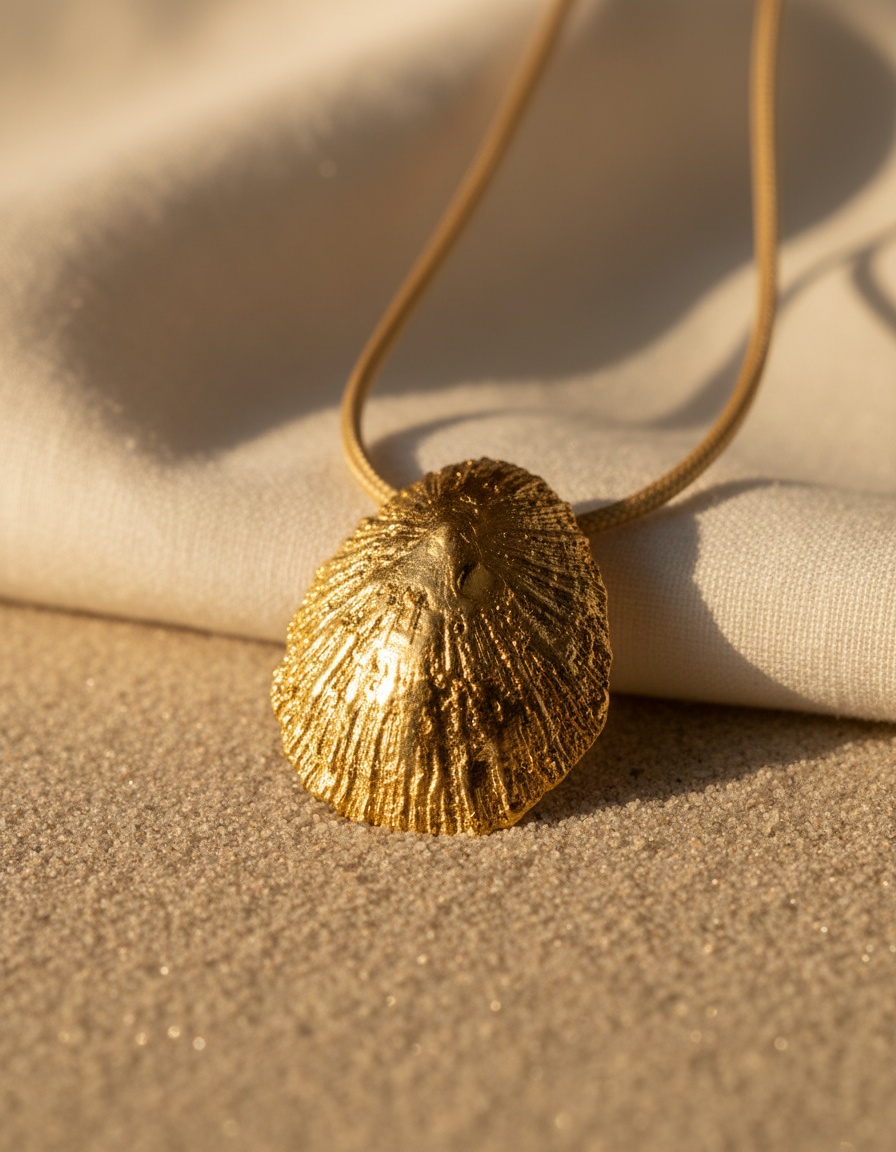 Shabama CALOBRA COOL BEIGE necklace #gold glitter 1 u - Afbeelding 2