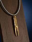 Shabama TUENT LUXE BLACK & WHITE necklace #shiny gold 1 u