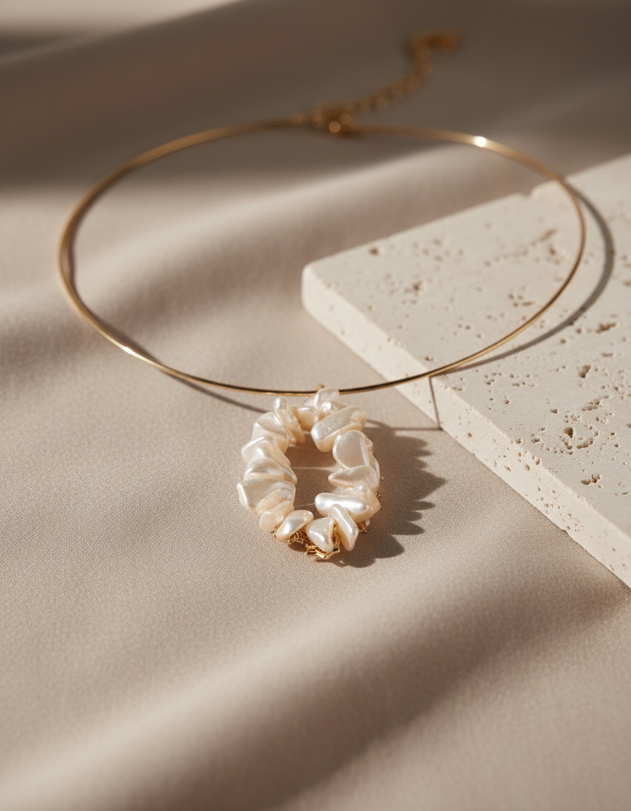 Shabama MISSISSIPPI LUXE necklace #PERLAS #shiny gold 1 u - Afbeelding 2