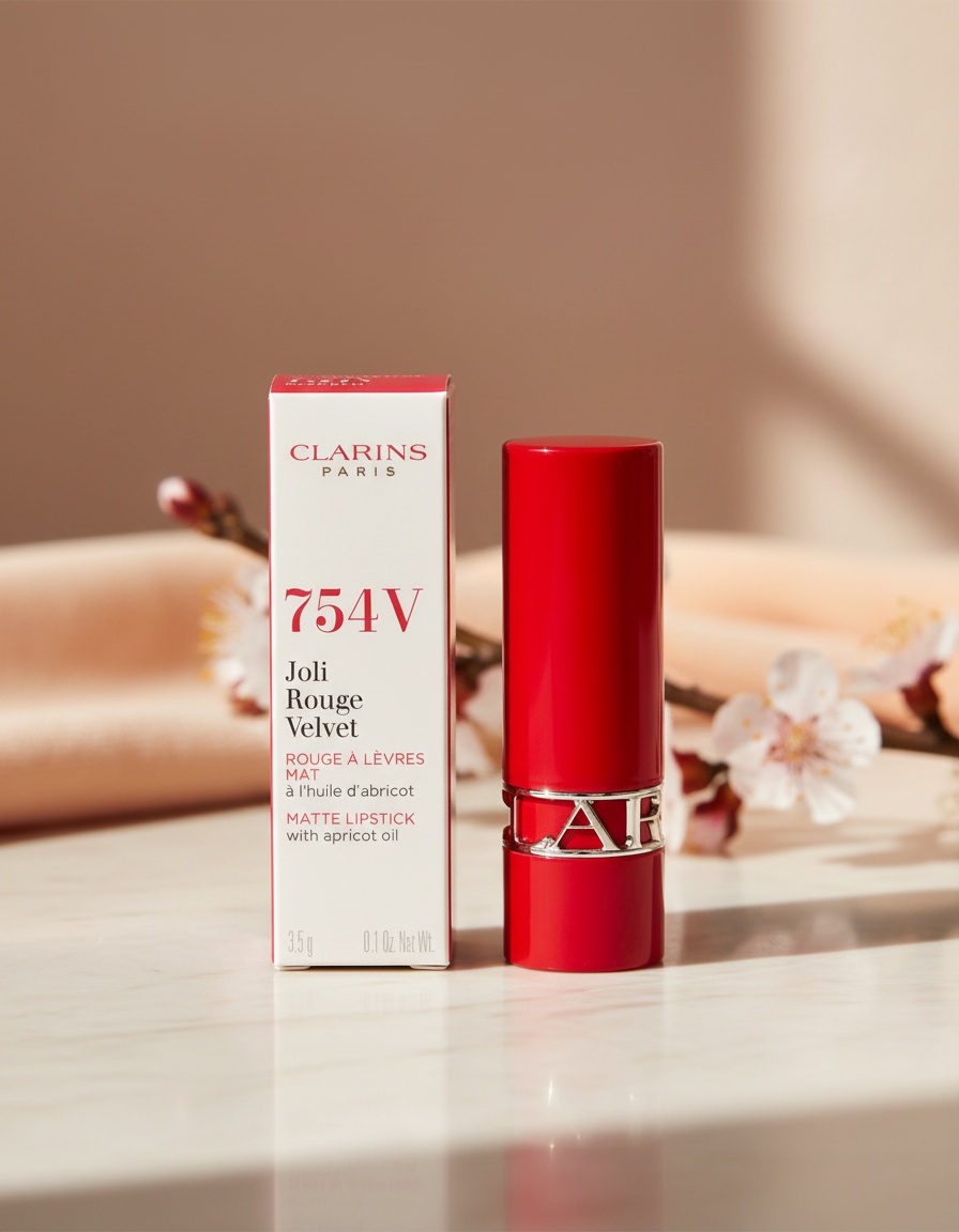Clarins JOLI ROUGE VELVET #754V-deep red 3.5 gr