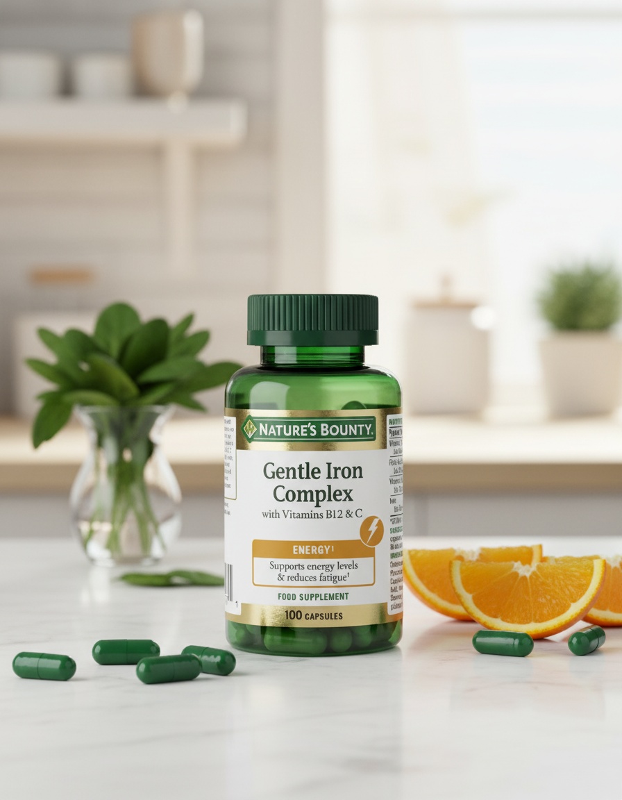 Nature's Bounty IRON GENTLE COMPLEX with vitamin C & B12 100 capsules - Afbeelding 2