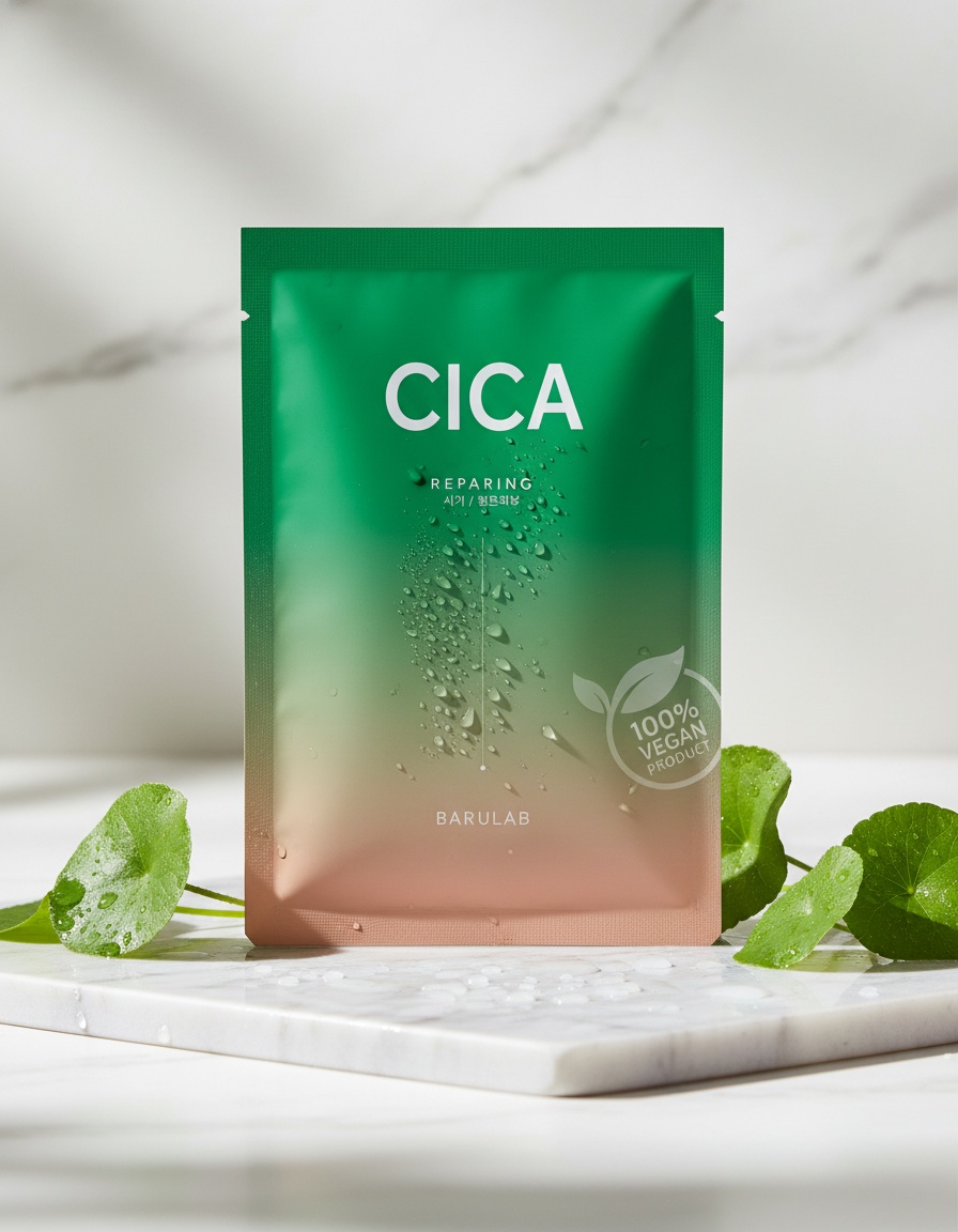 Barulab THE CLEAN vegan mask repairing cica 23 gr - Afbeelding 2