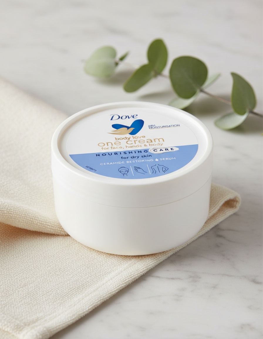 Dove NOURISHING CREAM face body and hands dry skin 250 ml - Afbeelding 2