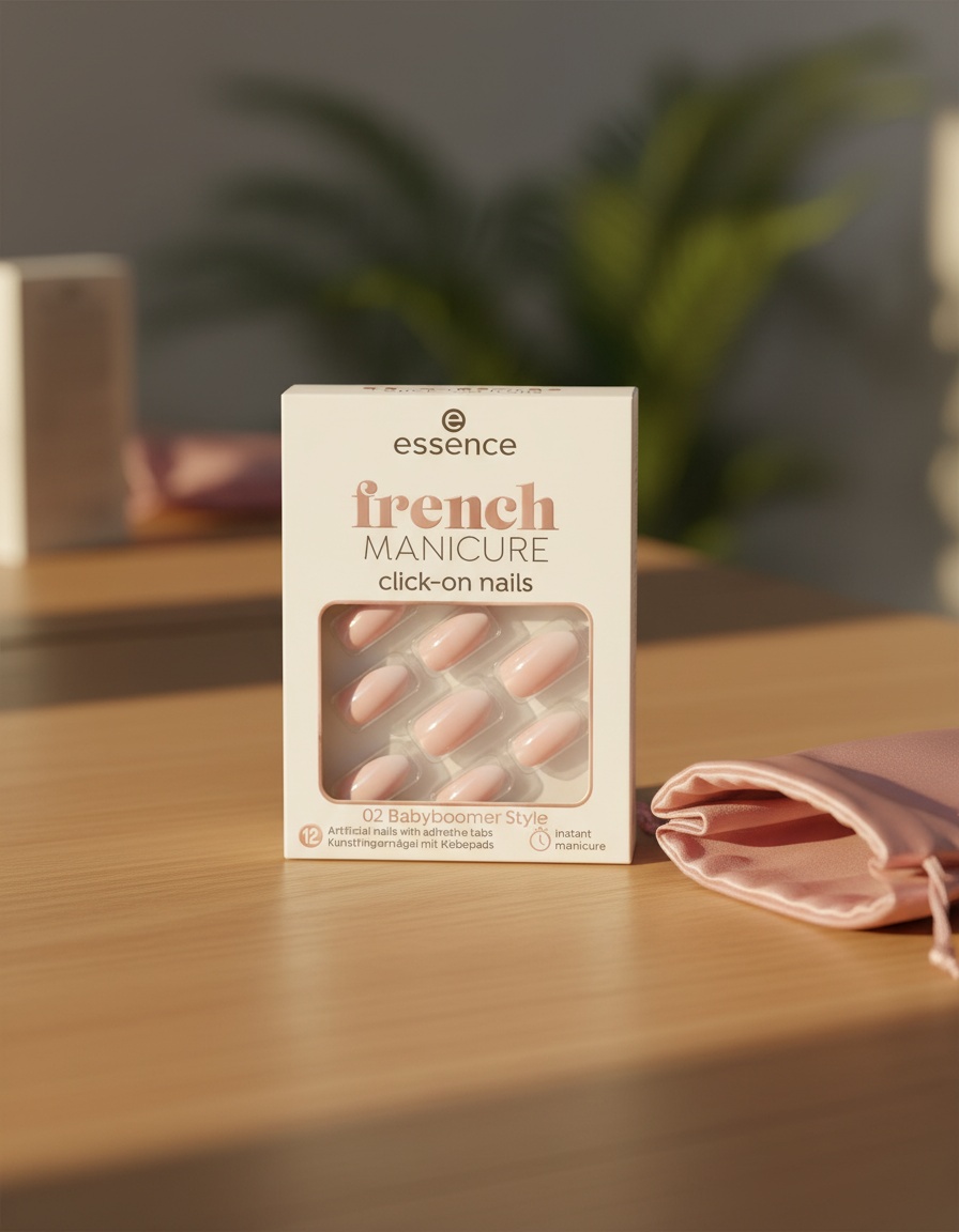 Essence FRENCH manicure click-on artificial nails #02-babyboomer style 12 u - Afbeelding 2