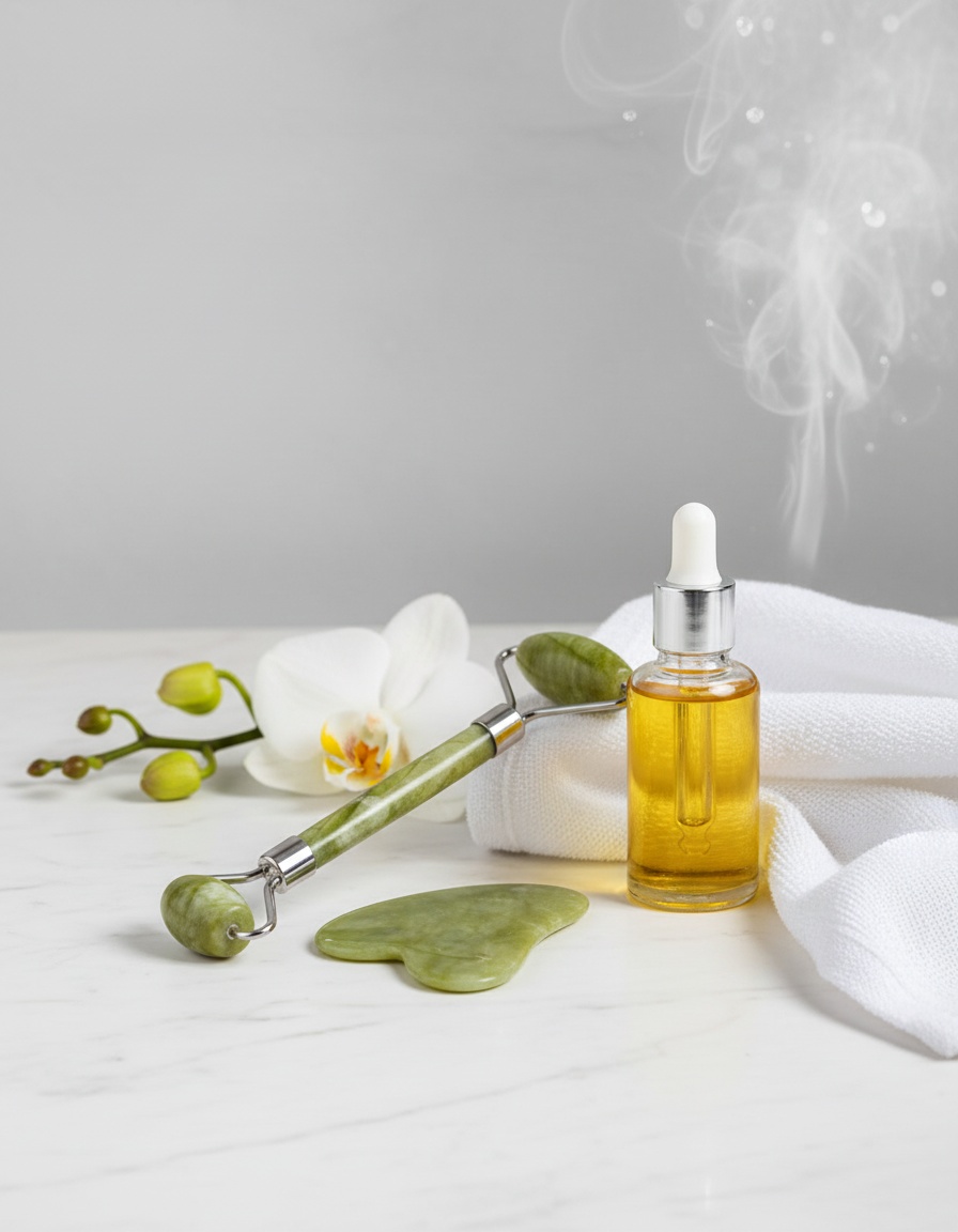 Idc Institute JADE GUA SHA & JADE ROLLER 2 pcs - Afbeelding 2