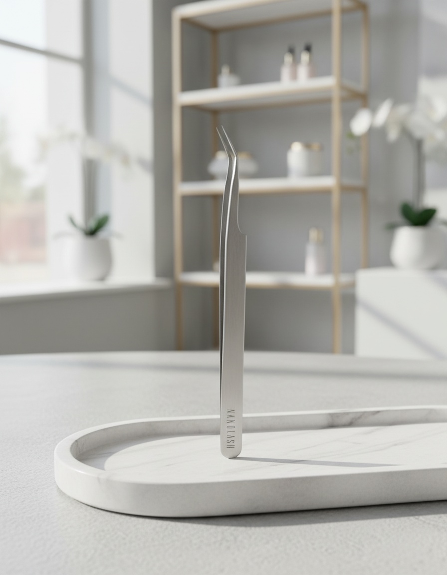 Nanolash CURVED eyelash tweezers 1 u - Afbeelding 2