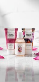 Idc Institute BEAUTY FLOWERS TRAVEL BAG CASE 4 pcs