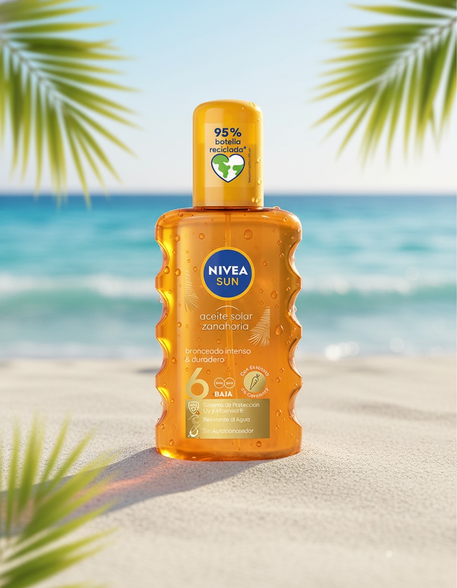 Nivea SUN CARROT solar oil SPF6 200 ml - Afbeelding 2