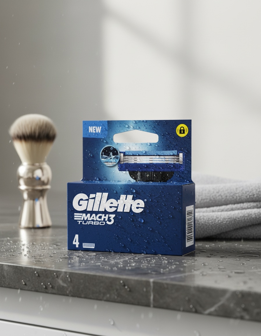 GILLETTE MACH 3 TURBO charger 4 spare parts - Afbeelding 2