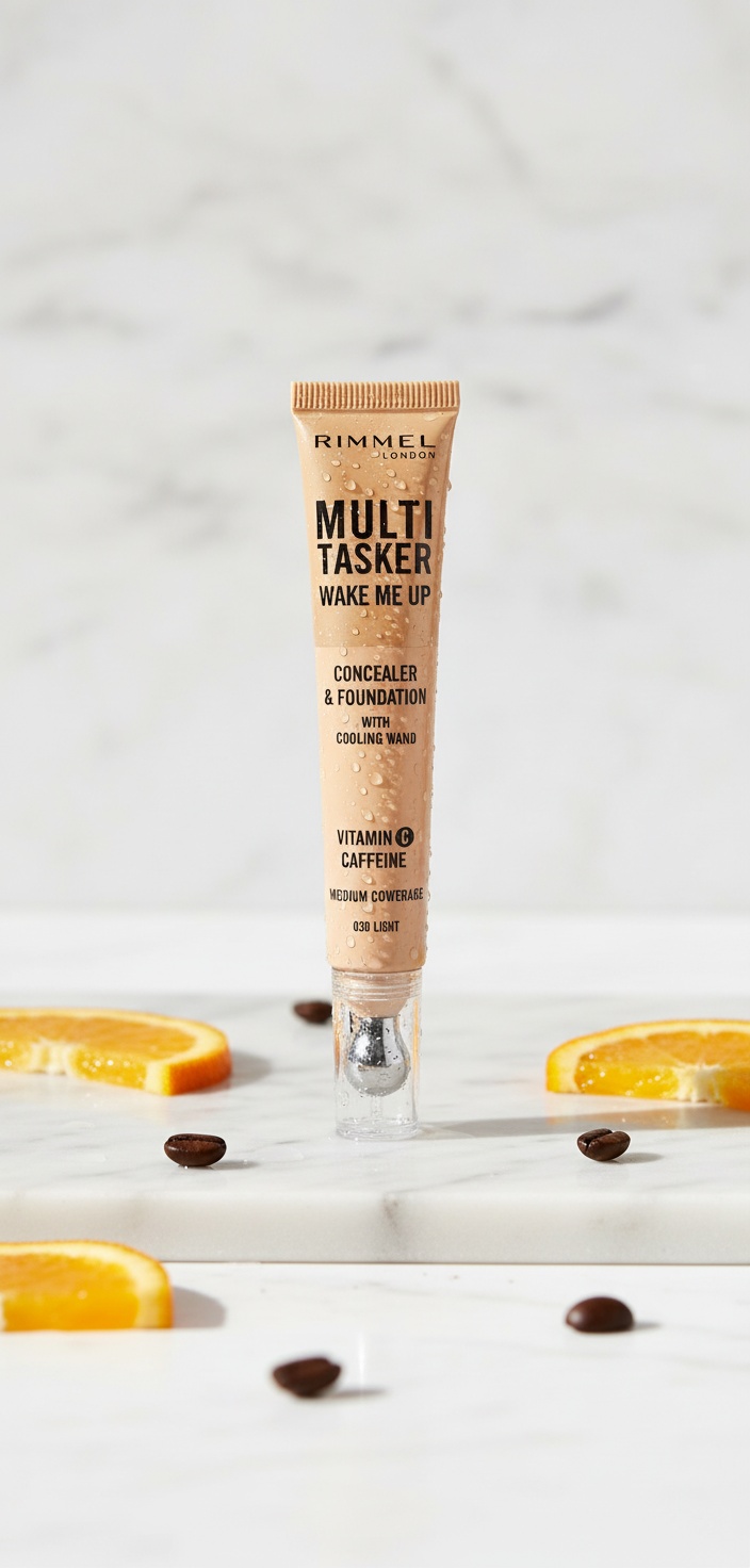 Rimmel London MULTITASKER WAKE ME UP concealer and foundation #Light 20 ml - Afbeelding 2