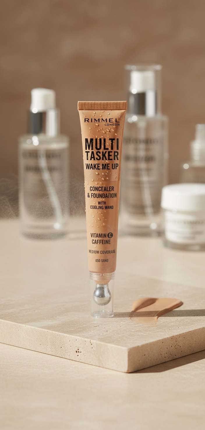 Rimmel London MULTITASKER WAKE ME UP concealer and foundation #Sand 20 ml - Afbeelding 2