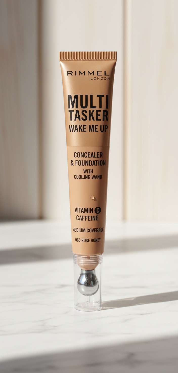 Rimmel London MULTITASKER WAKE ME UP concealer and foundation #Rose Honey 20 ml - Afbeelding 2